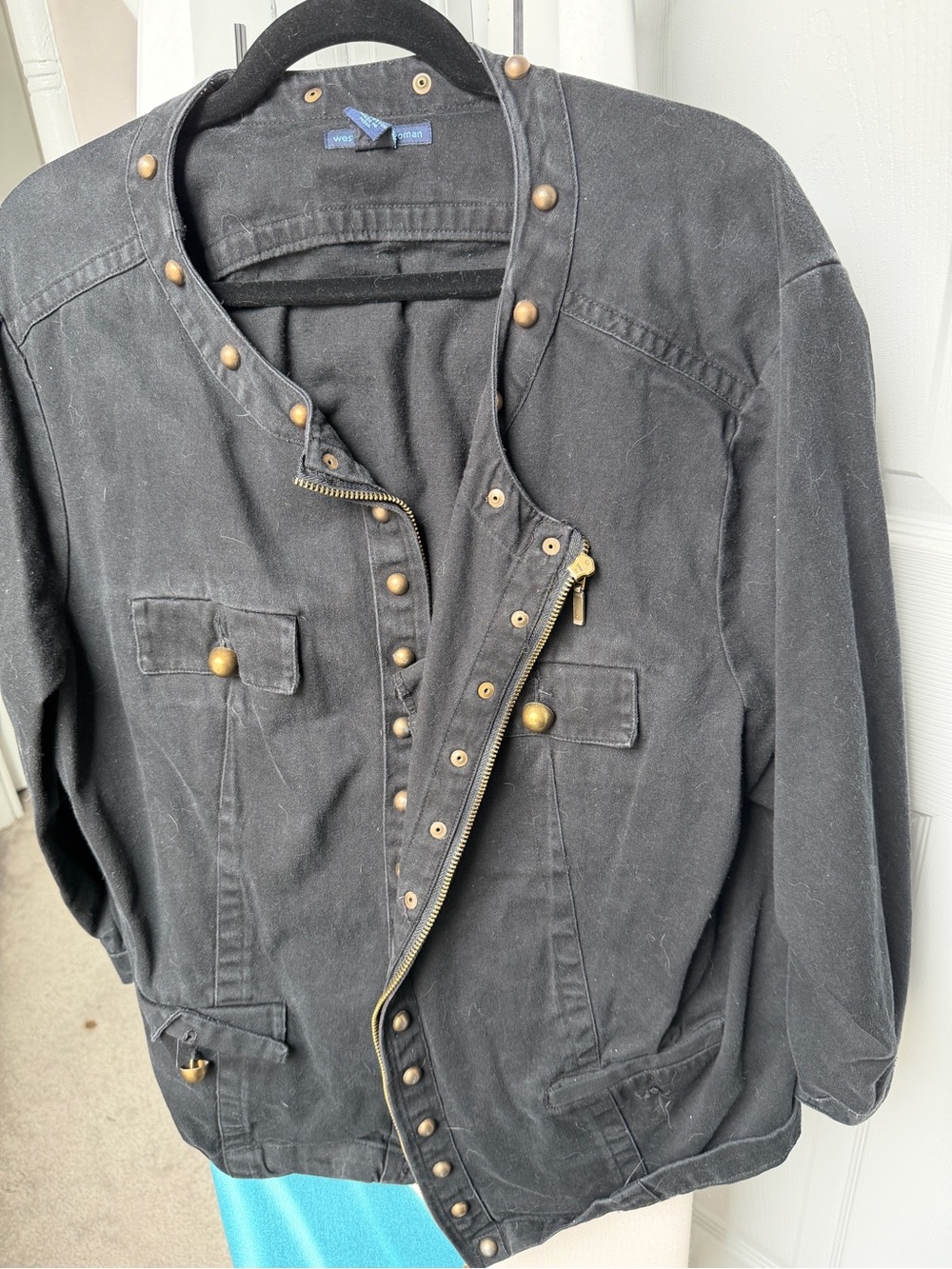 Westbound Woman Dark Wash Denim Jacket — Size 2X